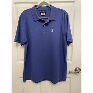 Psycho Bunny Classic Pique Polo Shirt Men’s 7 XL Short Sleeve Blue Pima Cotton